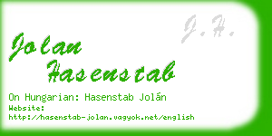 jolan hasenstab business card